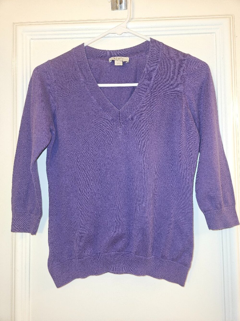 Ann Taylor LOFT Petites Purple V-Neck Sweater Size SP